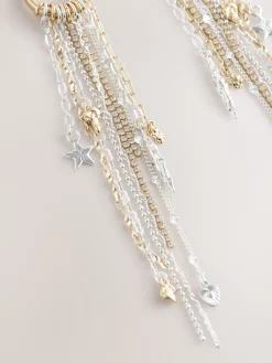 Star Charm Hoop Drop Earrings*Rockett St George