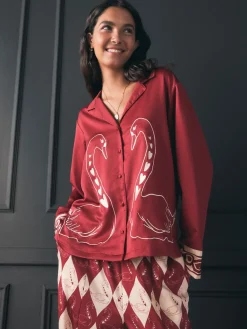 Textured Satin Button Through Pyjamas*Rockett St George New