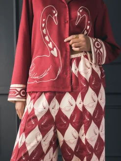 Textured Satin Button Through Pyjamas*Rockett St George New