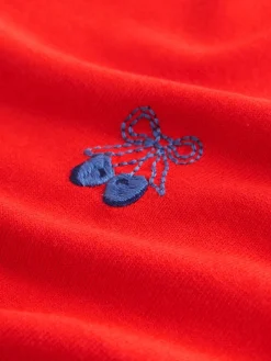 Rode kers - Soft Touch Ronde hals Katoen Rijke Trui*Next Outlet