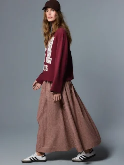 - Drop Waist Gingham Maxi Skirt*Next Sale