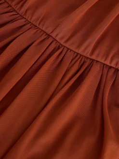 Roestbruin - Multiway mesh Maxi-jurk voor Bruiloftsgasten*Next Best