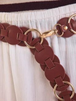 Roestbruin - PU Link Detailriem*Next Hot