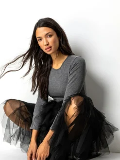 - Elastische rok met mesh laag*Roman Hot