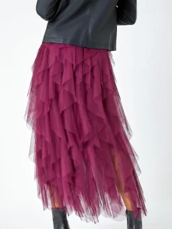 - Elastische rok met mesh laag*Roman Sale