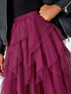 - Elastische rok met mesh laag*Roman Sale