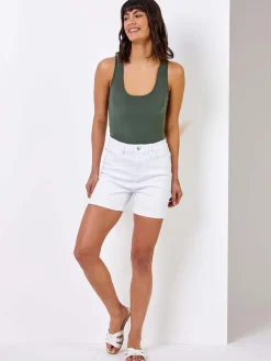 mom denim short met stretch*Roman New