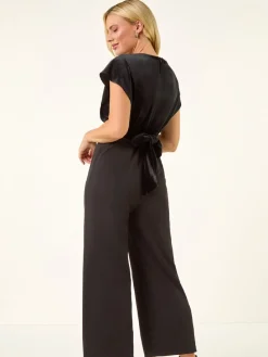 Petite Velvet Contrast Jumpsuit*Roman Online