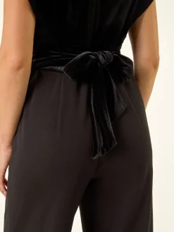 Petite Velvet Contrast Jumpsuit*Roman Online