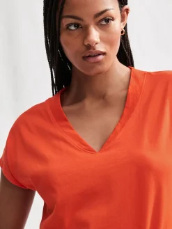 - 100% katoenen mini-jurk met V-hals en kapmouwtjes*Next Sale