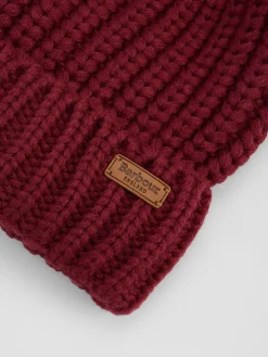 Rood - ® Saltburn beanie-muts met pompon*Barbour Sale