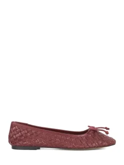 Rood - Heat Woven Ballerina Shoes*Dune London Outlet