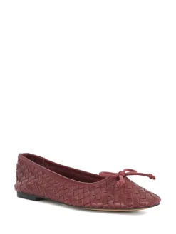 Rood - Heat Woven Ballerina Shoes*Dune London Outlet