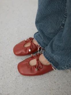 - Forever Comfort® Tie Up Round Toe Ballet Flats*Next New