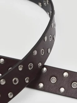- Leather Studded Eyelet Belt*Hush Discount