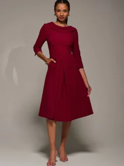 - Roll Neck Fit & Flare Midi Dress*Jolie Moi Best