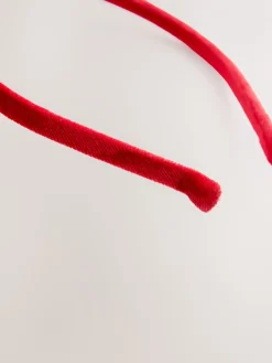 Rood - Kersthoofdband met kerstmanmuts*Next Clearance