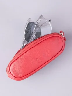Rood - dubbele brillenkoker*Lakeland Leather Outlet