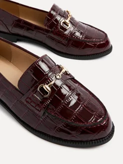 - Maison Croc Effect Loafers With Buckle Detail*Linzi Clearance