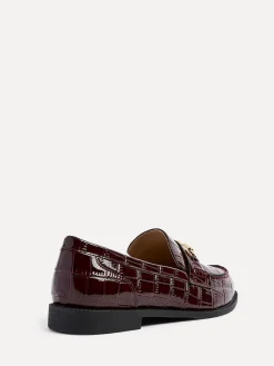 - Maison Croc Effect Loafers With Buckle Detail*Linzi Clearance