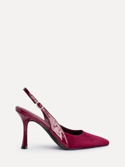 - Wink Suede And Patent Mix Court Heels*Linzi