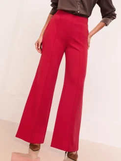 Rood - - Broek met wijde pijpen en hoge taille*Lipsy Sale
