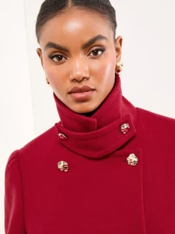 - - Maxi-jas met opstaande kraag*Lipsy Outlet