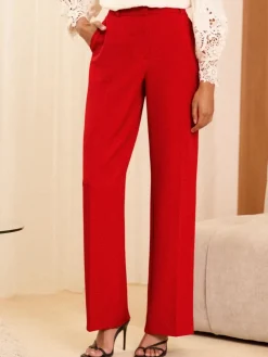 Rood - broek met wijde pijpen*Love & Roses Outlet