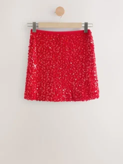 Rood - Mini-rok met lovertjes*Next Best