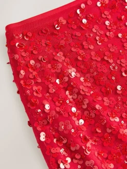 Rood - Mini-rok met lovertjes*Next Best