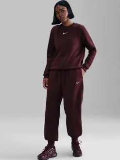 Rood - oversized Phoenix joggingbroek van fleece met hoge taille*Nike Hot