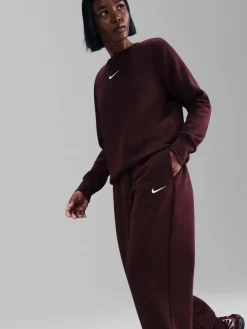 Rood - oversized Phoenix joggingbroek van fleece met hoge taille*Nike Hot