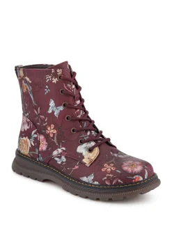 - Lace Up Floral Boots*Pavers Online