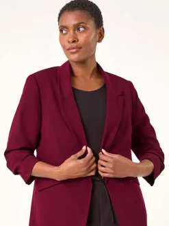 - blazer met ruches aan de mouwen en stretchy*Roman