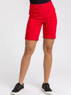 Rood - stretch short met omgeslagen zoom*Roman Online