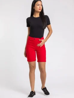Rood - stretch short met omgeslagen zoom*Roman Online