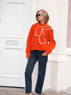 - Scarf Layer Lace Trim Knitted Jumper*Next Best