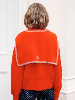 - Scarf Layer Lace Trim Knitted Jumper*Next Best