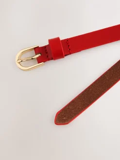 Rood - Smalle leren riem*Next Online
