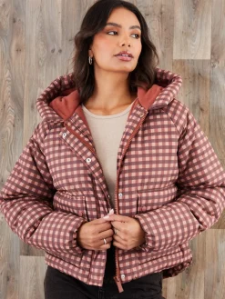 - - Gewatteerd jack met capuchon*Threadbare