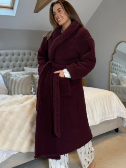 - Cosy Borg Dressing Gown*Threadbare Discount