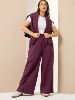 - joggingbroek met wijde pijpen*Yours Curve Discount