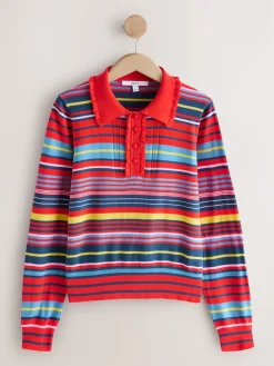 - Soft Touch Cotton Rich Frill Polo Top*Next Best