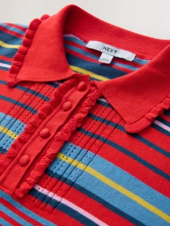 - Soft Touch Cotton Rich Frill Polo Top*Next Best