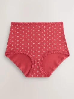 Rood hart/groene ruit - Katoenen kanten slipjes 4 stuks*Next Online