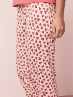 Rood met hartjesprint - Pyjama met korte mouwen*Next Online