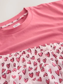 Rood met hartjesprint - Pyjama met korte mouwen*Next Online