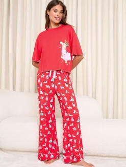 - Kerstmis Pyjama's Set met Korte mouwen van jersey*Lipsy Outlet