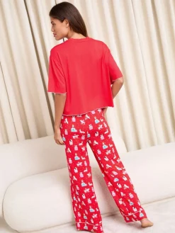- Kerstmis Pyjama's Set met Korte mouwen van jersey*Lipsy Outlet