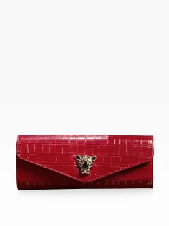 Rood met krokodillenleereffect - Clutch Bag*Lipsy Best